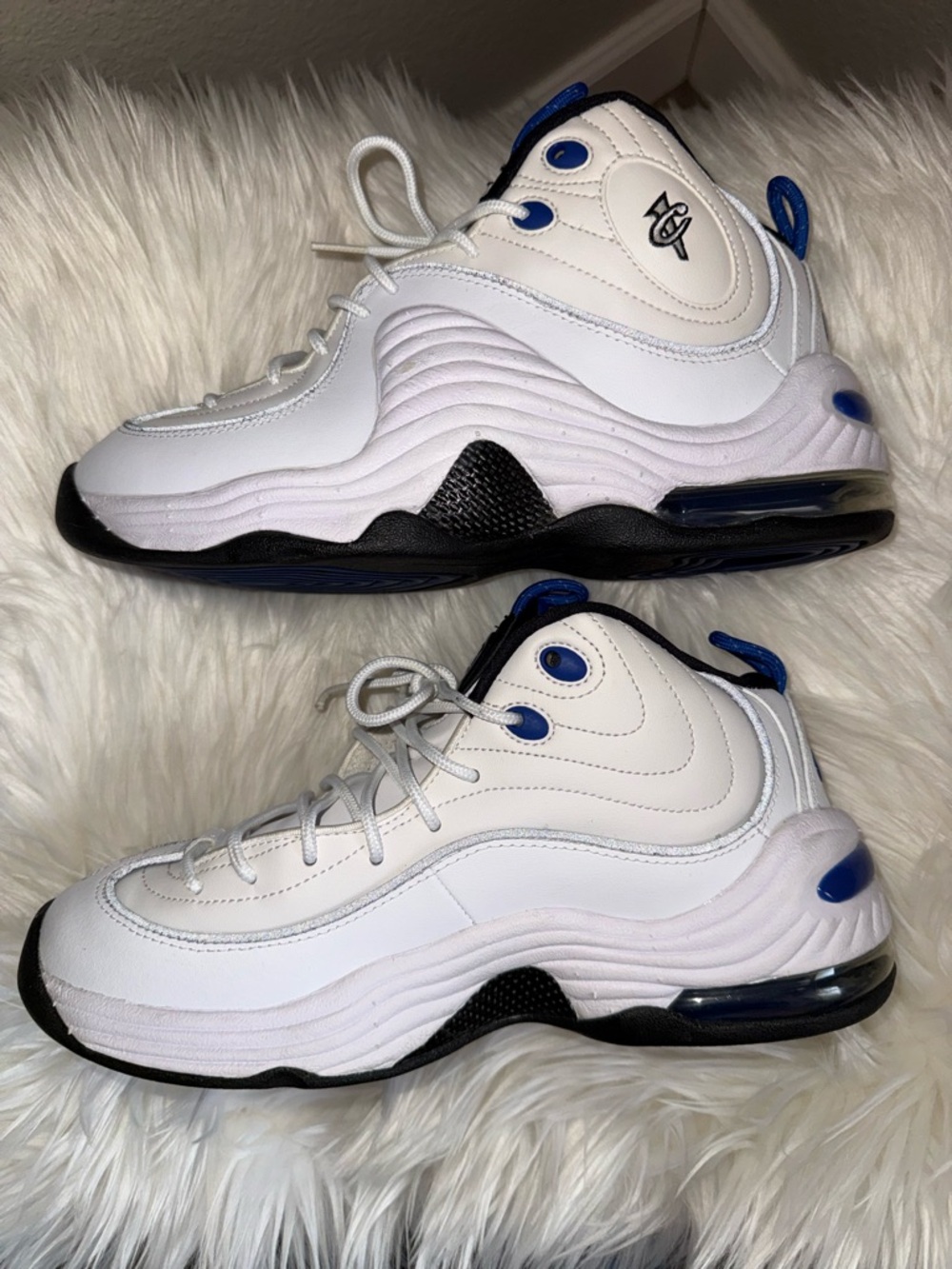 NWOT Nike Air Penny II White/Black/Blue - Picture 8 of 11